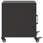vidaXL Table de chevet noir 36x39x43 5 cm acier