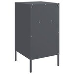 vidaXL Table de chevet 2 Pièces anthracite 36x39x68 cm acier