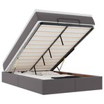 VidaXL Cadre de lit ottoman avec matelas gris 120x200 cm similicuir