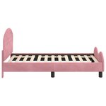 vidaXL Cadre de lit pour enfants avec tête de lit Rose 80 x 160 cm