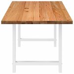 vidaXL Table à manger marron clair bois de chêne massif rectangulaire