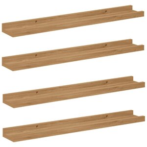 vidaXL Étagère Murale 4 Pièces Marron 60 x 9 x 3 cm Bois d'ingénierie