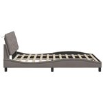 vidaXL Cadre de lit avec LED sans matelas taupe 140x190 cm tissu