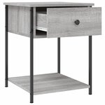 vidaXL Table de chevet sonoma gris 44x45x58 cm bois d'ingénierie