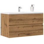 vidaXL Armoire d'évier chêne artisanal 90x38 5x45 cm bois d'ingénierie