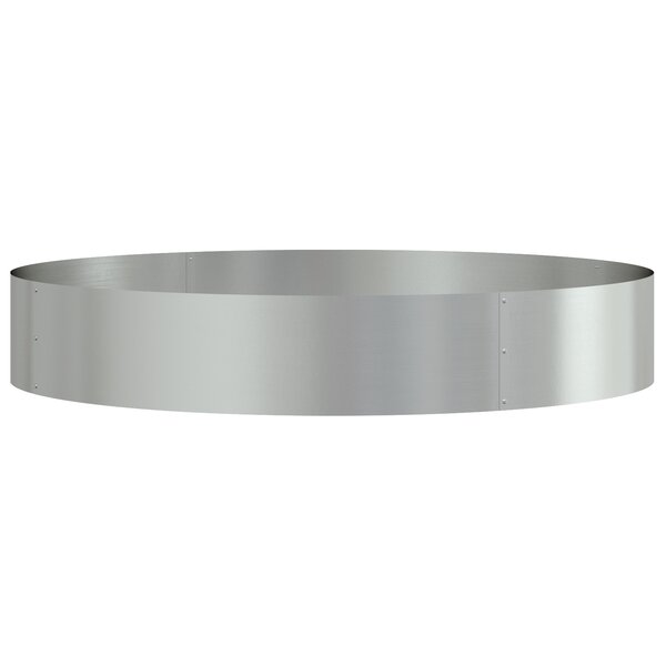 vidaXL Pot en métal argenté Argent galvanisé Métal galvanisé Grand