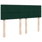 vidaXL Sommier à lattes de lit et matelas Vert foncé 160x200cm Velours