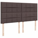 vidaXL Sommier à lattes de lit avec matelas Marron foncé 180x200 cm