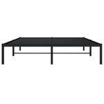 vidaXL Cadre de lit métal sans matelas noir 160x200 cm