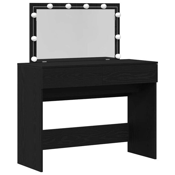 vidaXL Table de Toilette avec tiroir Chêne noir 100 x 40 x 120 cm