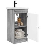 vidaXL Meuble de salle de bain avec évier Sonoma gris