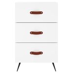 vidaXL Table de chevet blanc 40x40x66 cm bois d'ingénierie