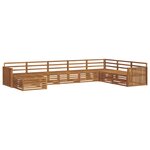 vidaXL Ensemble de canapés d'extérieur 8 pc Naturel