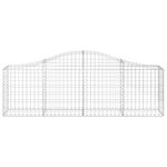 vidaXL Paniers à gabions arqués 3 Pièces 200x30x60/80 cm Fer galvanisé