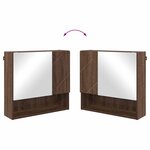 vidaXL Armoire Miroir Chêne marron 59 x 17 x 55 cm Bois d'ingénierie