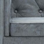 vidaXL Fauteuil gris tissu