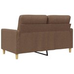 vidaXL Canapé à 2 places Marron 120 cm Tissu