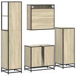 vidaXL Ensemble de meubles de salle de bain 4 Pièces chêne sonoma