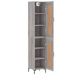 vidaXL Buffet haut Sonoma gris 34 5x34x180 cm Bois d'ingénierie