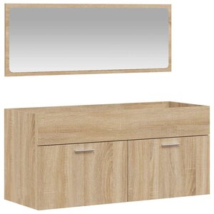 vidaXL Armoire de bain avec miroir chêne sonoma bois d'ingénierie