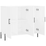 vidaXL Buffet blanc 90x34x80 cm bois d'ingénierie