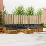 vidaXL Ensemble de canapés d'extérieur 8 pc Naturel et Anthracite