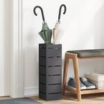 vidaXL Porte-parapluie Noir Métal Moyen Rangement Porte-parapluie