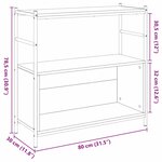 vidaXL Étagère Chêne noir 80 x 30 x 78.5 cm Bois d'ingénierie