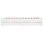 vidaXL Cadre de lit sans matelas blanc 200x200 cm bois massif de pin