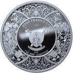 Pièce de monnaie en Argent 2000 Francs g 31.1 (1 oz) Millésime 2025 Hindu Religion DURGA