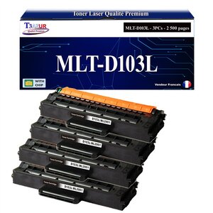 T3AZUR - 4x Toners compatibles avec Samsung MLTD103L D103L pour Samsung SCX-4705ND SCX-4726FN SCX-4727FD SCX-4728FD SCX-4728FW SCX-4729FD SCX-4729FW SCX-4729FWX