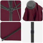 vidaXL Parasol de jardin 300 x 300 cm Polyester Rectangulaire Bordeaux