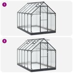 vidaXL Serre de jardin avec porte Anthracite 183 5 x 303 5 x 207 cm