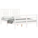 vidaXL Cadre de lit sans matelas blanc 120x200 cm bois massif