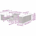 vidaXL Ensemble de canapé de jardin avec coussin 11 Pièces beige et crème