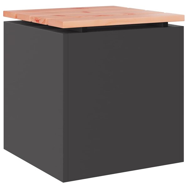 vidaXL Banc de jardin Noir 40 x 40 x 43 cm Acier