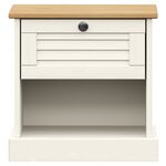 vidaXL Table de chevet VIGO blanc 42x35x42 cm bois de pin massif