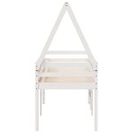 vidaXL Lit haut avec toit blanc 80x200 cm bois de pin massif