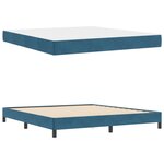 vidaXL Lit à ressorts avec matelas Bleu foncé 180 x 200 cm tissu