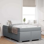 vidaXL Cadre de lit Gris clair 120 x 200 cm tissu