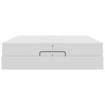 VidaXL Cadre de lit ottoman avec matelas blanc 200x200 cm similicuir