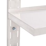vidaXL Étagère murale à 2 niveaux Acier inoxydable 150x30 cm
