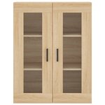 vidaXL Buffet haut Chêne sonoma 69 5x34x180 cm Bois d'ingénierie