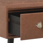 Banquette pouf tabouret meuble banc avec tiroirs 80 cm marron foncé synthétique 3002159