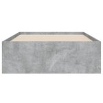 vidaXL Cadre de lit avec tiroirs sans matelas gris béton 90x200 cm