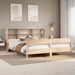 vidaXL Lit bibliothèque sans matelas 180x200 cm bois massif de pin