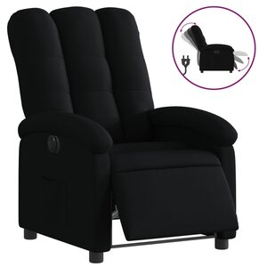 vidaXL Fauteuil inclinable électrique Noir Tissu