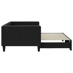 vidaXL Lit de jour avec gigogne sans matelas noir 90x200 cm