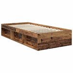 vidaXL Cadre de lit Bois ancien 90 x 190 cm Pin massif