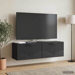 vidaXL Meuble TV mural Noir 98 x 31 x 30 cm Bois d'ingénierie